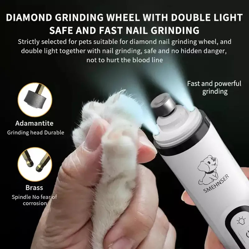 Electric Pet Nail Grinder LED